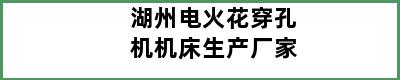 湖州电火花穿孔机机床生产厂家